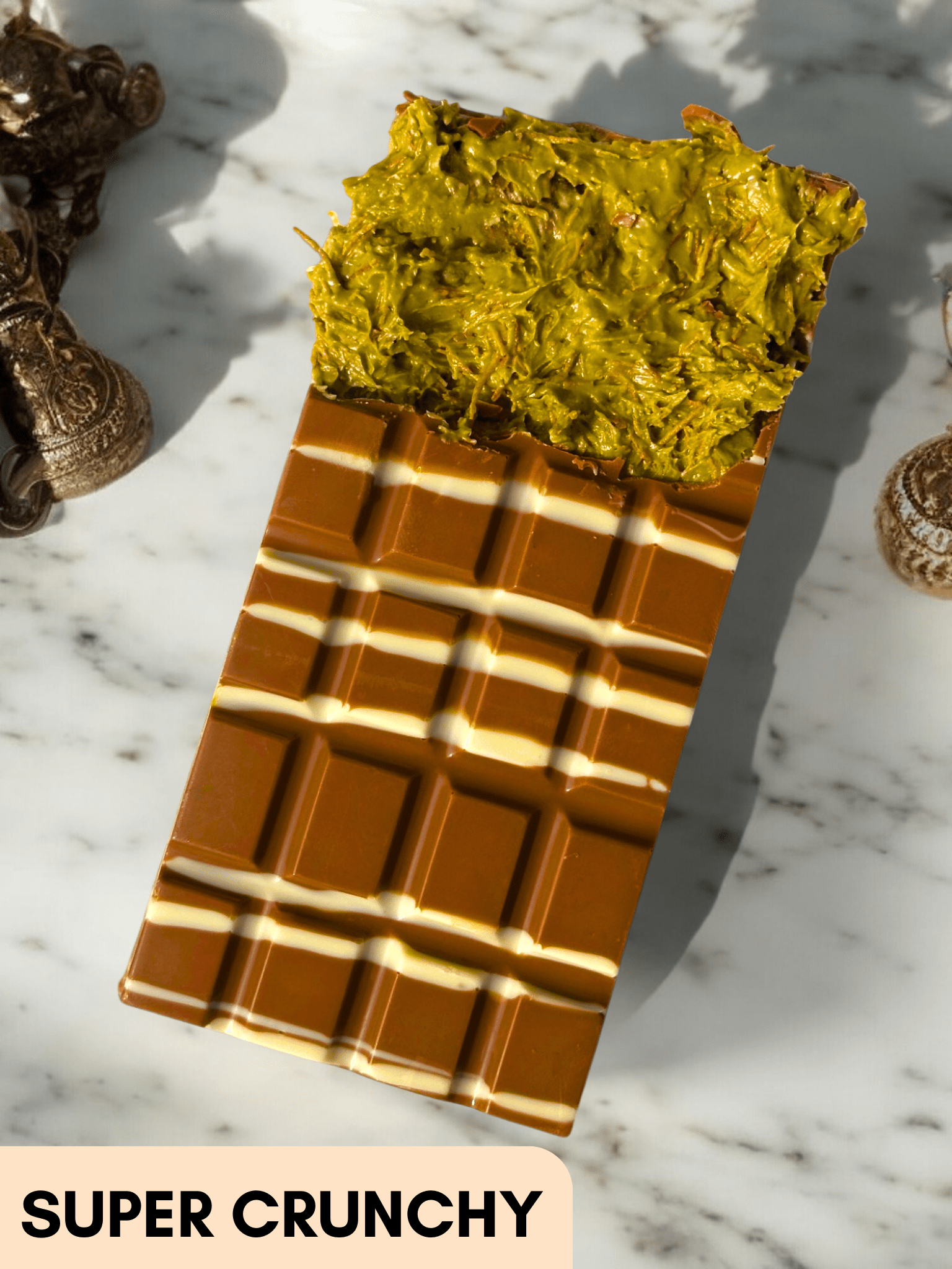 Dubai chocolade reep pistachevulling crunchy
