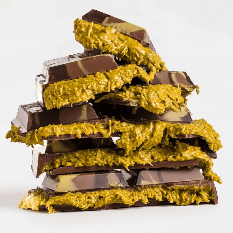 XXL 1 KILO Barre de chocolat Dubai | Super croquante avec des pistaches