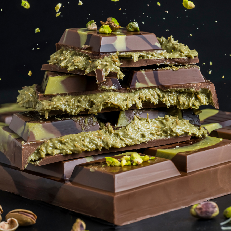 XXL 1 KILO Barre de chocolat Dubai | Super croquante avec des pistaches