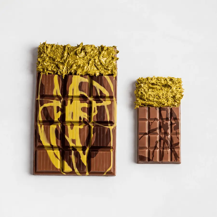 XXL 1 KILO Barre de chocolat Dubai | Super croquante avec des pistaches